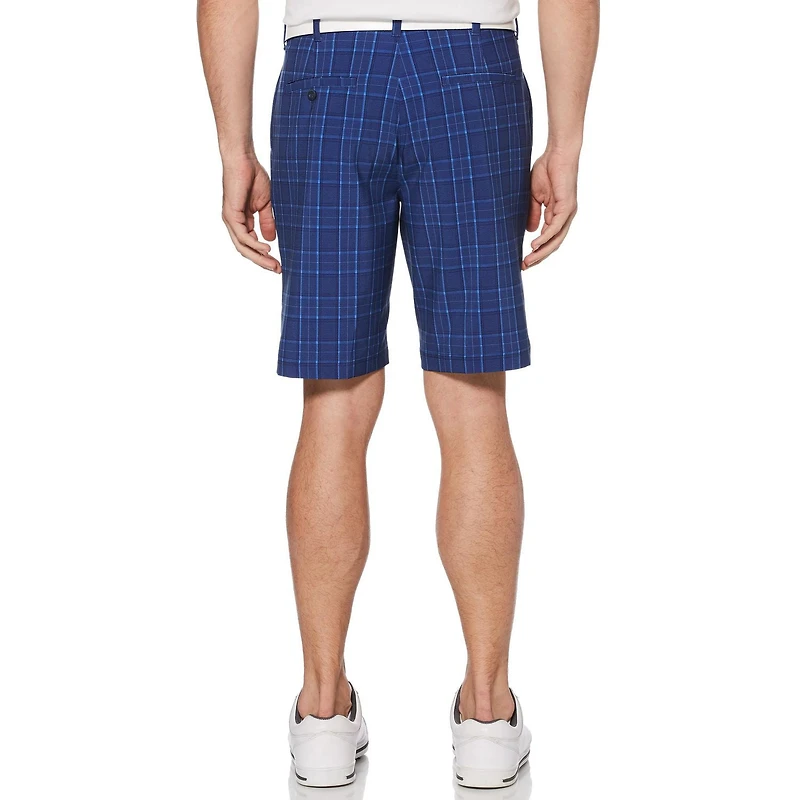 Short Performance Active Flex à devant plat à carreaux pour hommes de Ben Hogan