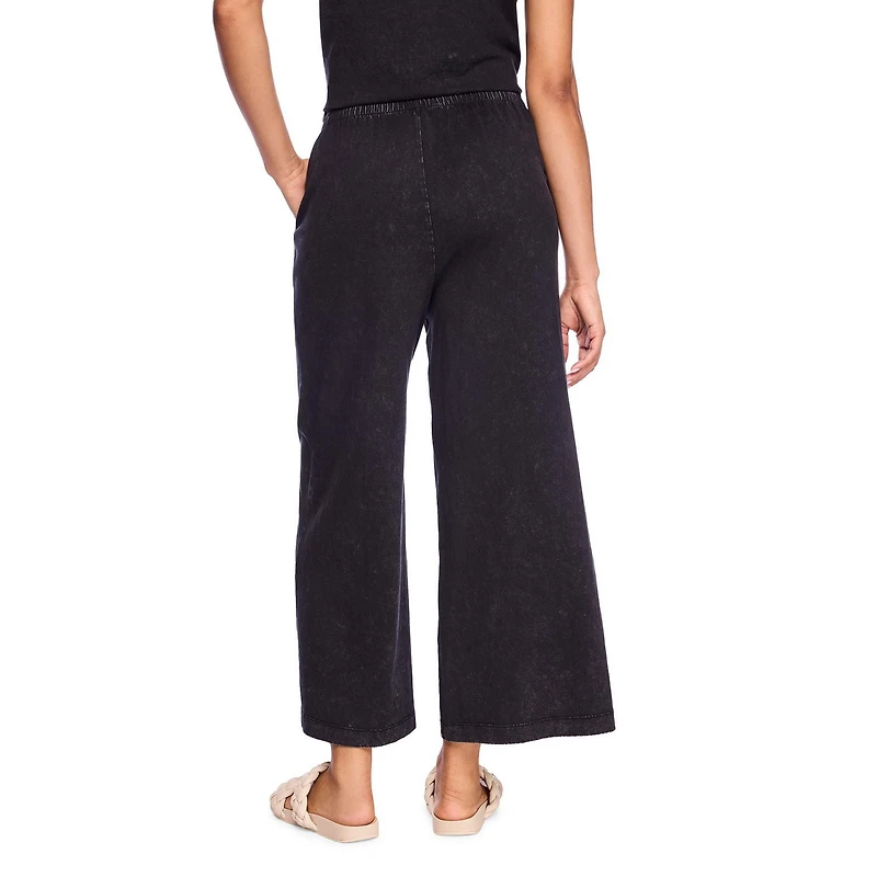 Pantalon à enfiler écourté et délavé George pour femmes
