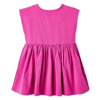 Robe tissée boutonnée à l’avant George pour bébés filles