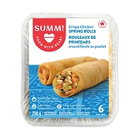 SUMM! Crispy Chicken Spring Rolls, 6 pieces spring rolls with 1 package of sauce, 350g