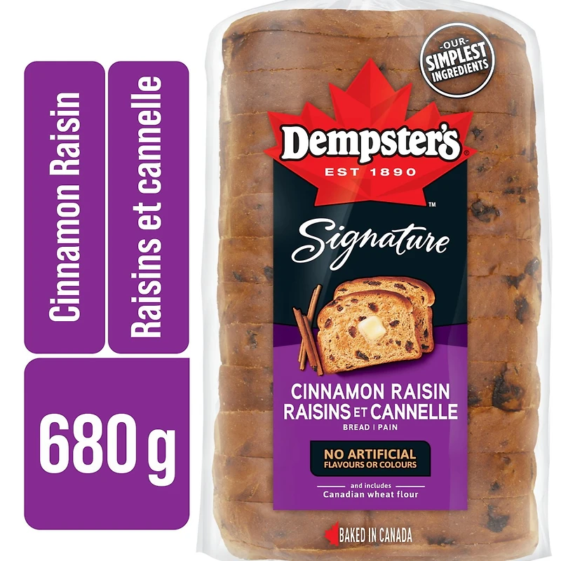 Dempster’s® Signature Cinnamon Raisin Sliced Bread, 680 g