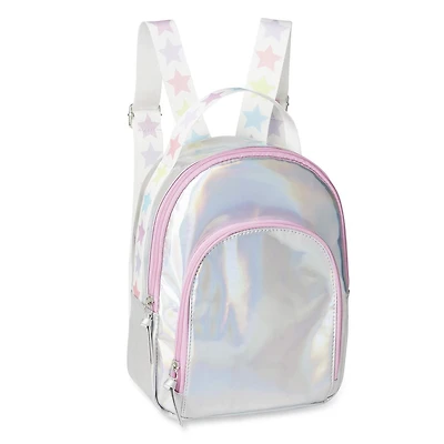 George Girls' Silver Iridescent Backpack