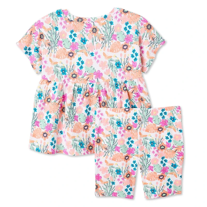 Ensemble 2 pièces avec haut à ourlet basque George pour petites filles