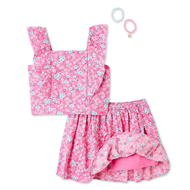 Ensemble 2 pièces avec jupe en tricot ajouré Btween pour filles