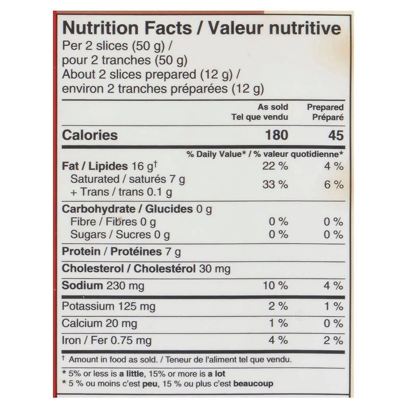 Maple Leaf Natural Less Salt Bacon, 375 g