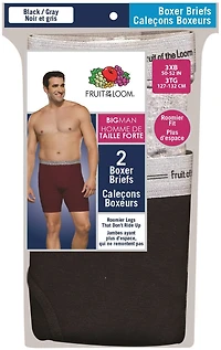 Fruit of the Loom Big Man Boxer Briefs, 2-Pack