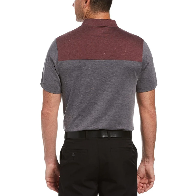 Polo décontracté à manches courtes Birdseye Block pour homme