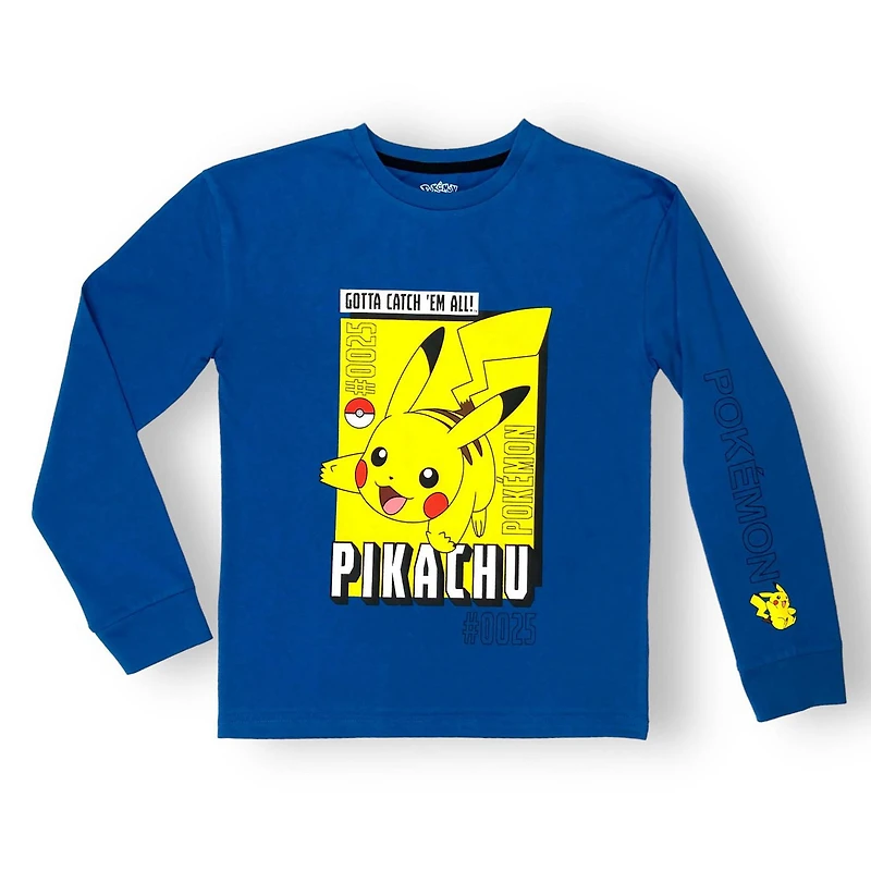 Pokemon maillot manches longues pour garçon.