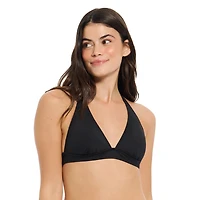 Summer Flirtt Haut de bikini triangle noir à licou pour femme