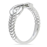 Miabella Diamond Accent Sterling Silver Infinity Ring