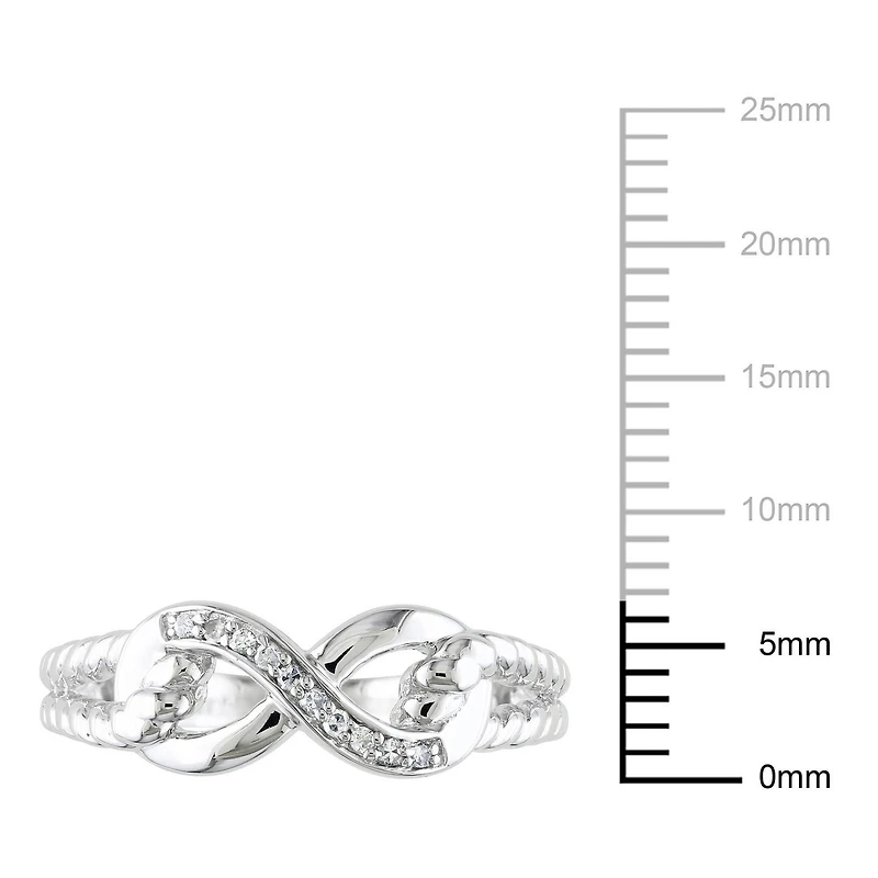 Miabella Diamond Accent Sterling Silver Infinity Ring