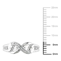 Miabella Diamond Accent Sterling Silver Infinity Ring