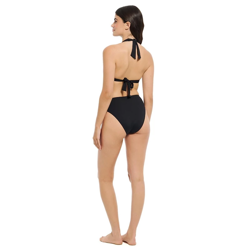 Summer Flirtt Haut de bikini triangle noir à licou pour femme