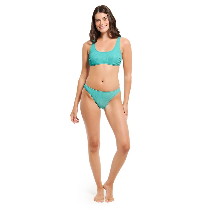 Summer Flirtt Haut de bikini texturé à encolure arrondie pour femme