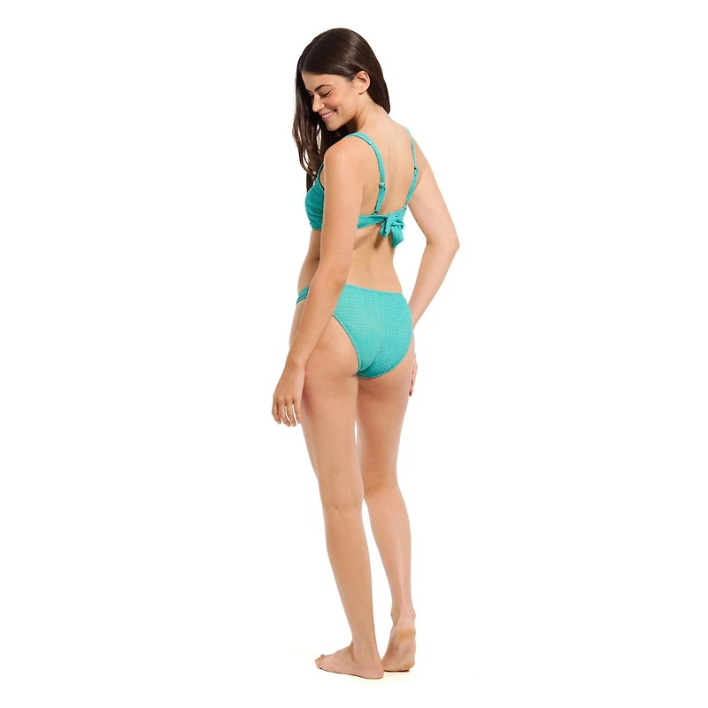 Summer Flirtt Haut de bikini texturé à encolure arrondie pour femme