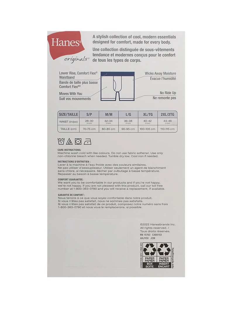 Hanes Originals Men's Boxer Briefs, Stretch, Modern Fit
