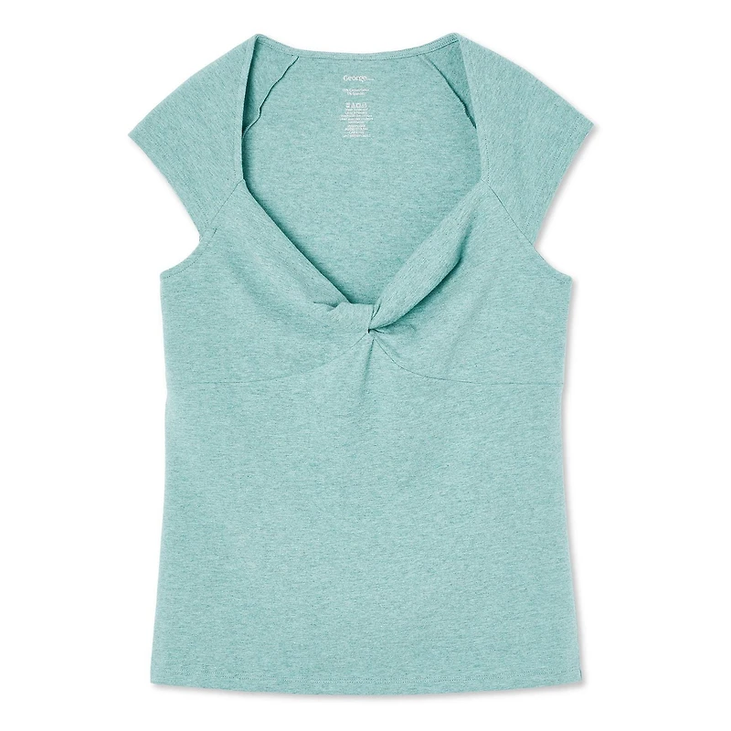 George Women's Knotted Front Top, Sizes XS-XXL