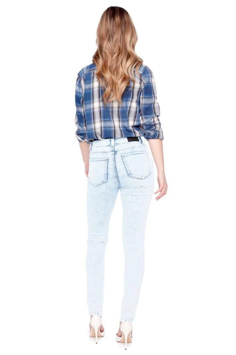 Jeaniologie ™ Women Mid Rise Skinny Jeans | Light Wash