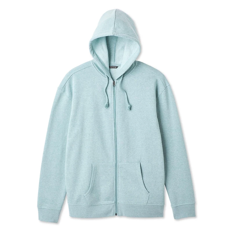 Chandail à capuchon zippé sur la longueur George pour hommes