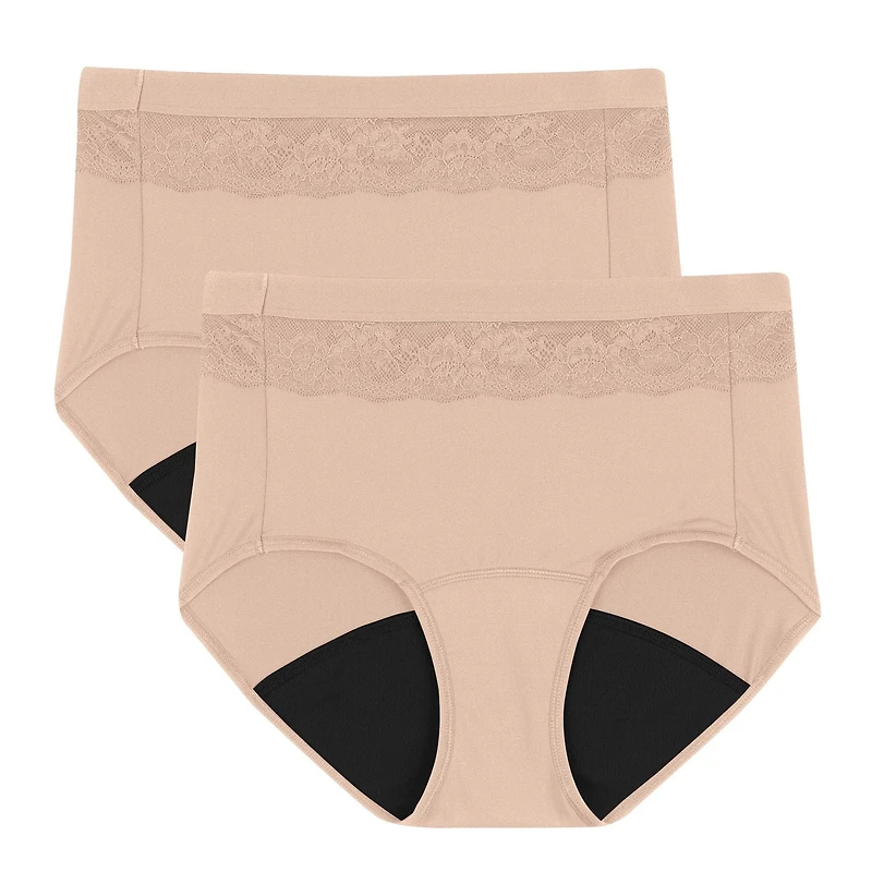 WonderBra Culotte Avec Doublure De Protection Contre Les Fuites, Paquet 2