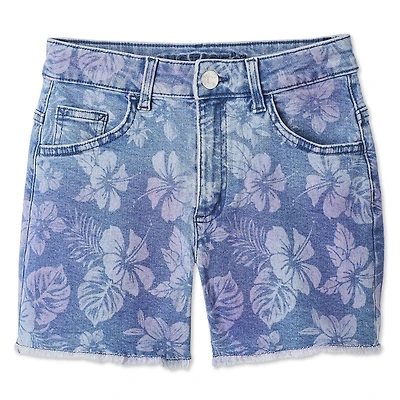 Short en denim imprimé Justice pour filles