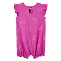George Baby Girls' Flutter-Sleeve Romper
