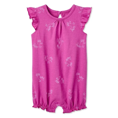 George Baby Girls' Flutter-Sleeve Romper