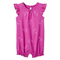 George Baby Girls' Flutter-Sleeve Romper