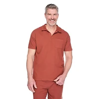George Men's Textured Johnny Collar Polo