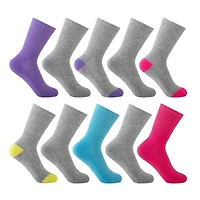 Lot de 10 paires de mi-chaussettes George pour filles Pointures 11-2; 3-6