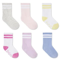 Lot de 6 paires mi-chaussettes sport George pour bébés filles Tailles 2-11 mois