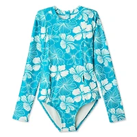 George Girls' Adaptive One Piece Rashguard Swimsuit