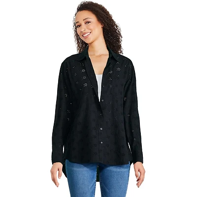 Chemise surdimensionnée à œillets George pour femmes Tailles TP–TTG