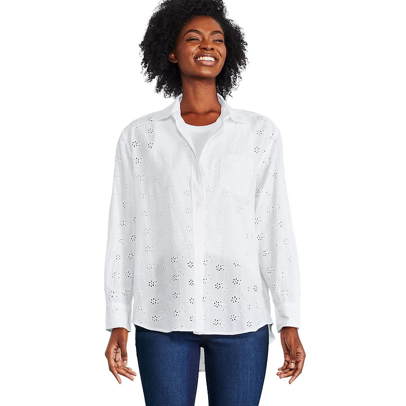 Chemise surdimensionnée à œillets George pour femmes