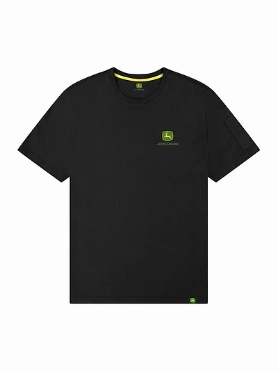 John Deere Men’s Short Sleeve Logo Graphic Pocket Crew T-Shirt