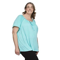 Haut paysant avec petites boules crochetées Penmans Plus pour femme