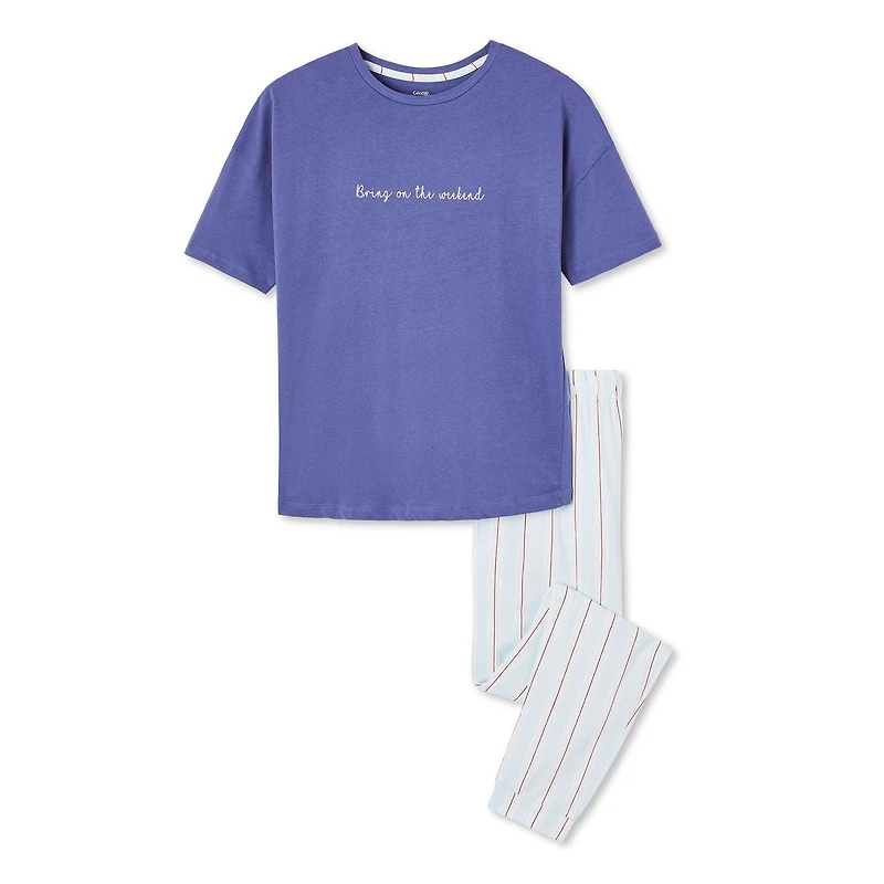 Pyjama 2 pièces George pour femmes Tailles TP–TTG
