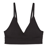 Soutien-gorge léger côtelé avec encolure en V George pour femmes Tailles P-TTG