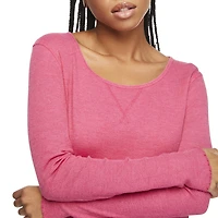 No Boundaries Women's Waffle Long Sleeve Tee