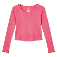 No Boundaries Women's Waffle Long Sleeve Tee