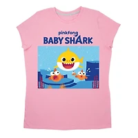 Baby Shark Girl's Short Sleeve T-Shirt