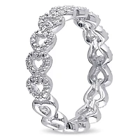 Miabella Diamond-Accent Sterling Silver Multi-Heart Ring