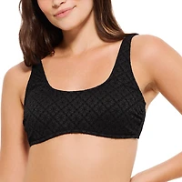 Summer Flirtt Haut de bikini texturé à encolure arrondie pour femme