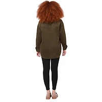 Veste manche longue 4 poches, bouton sur le devant