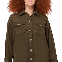 Veste manche longue 4 poches, bouton sur le devant