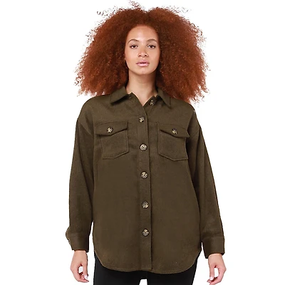 Veste manche longue 4 poches, bouton sur le devant