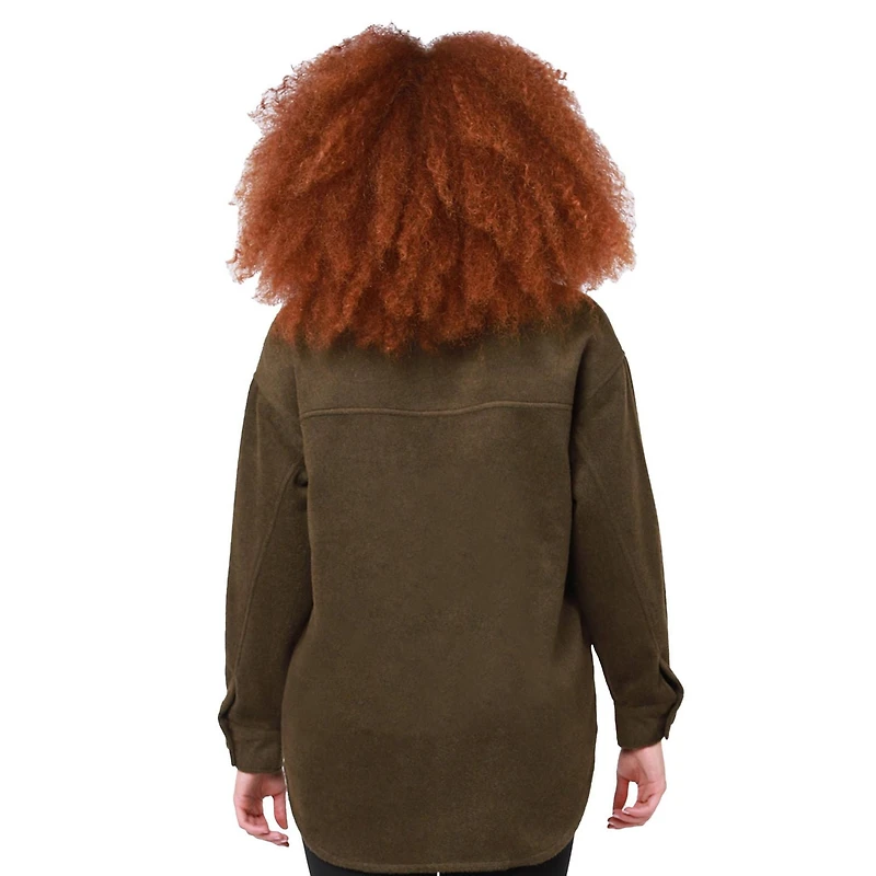 Veste manche longue 4 poches, bouton sur le devant