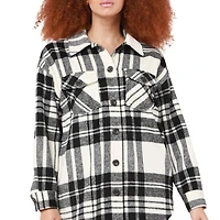 Veste manche longue 4 poches, bouton sur le devant