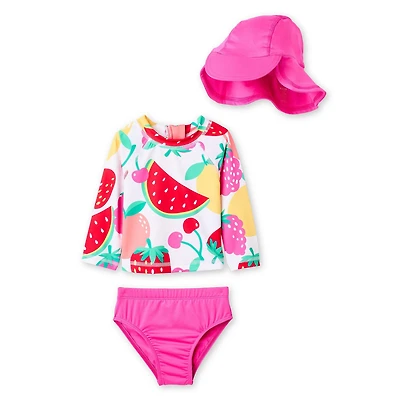 George Baby Girls' Rashguard 3-Piece Set