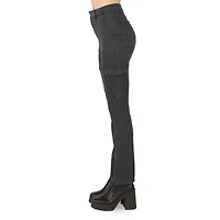 Pantalon cargo en stretch , jambe droite, en cotton tencel.